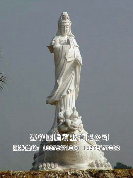 點擊查看詳細信息<br>標題：獨占鰲頭漢白玉觀音 閱讀次數(shù)：3447